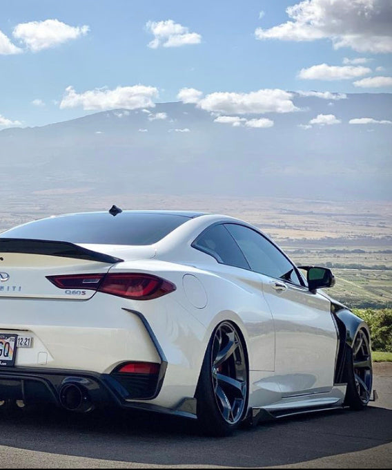 Infiniti Q60 Honeycomb Carbon FIber Side Skirts