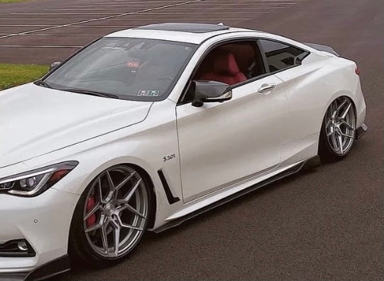 Infiniti Q60 Honeycomb Carbon FIber Side Skirts
