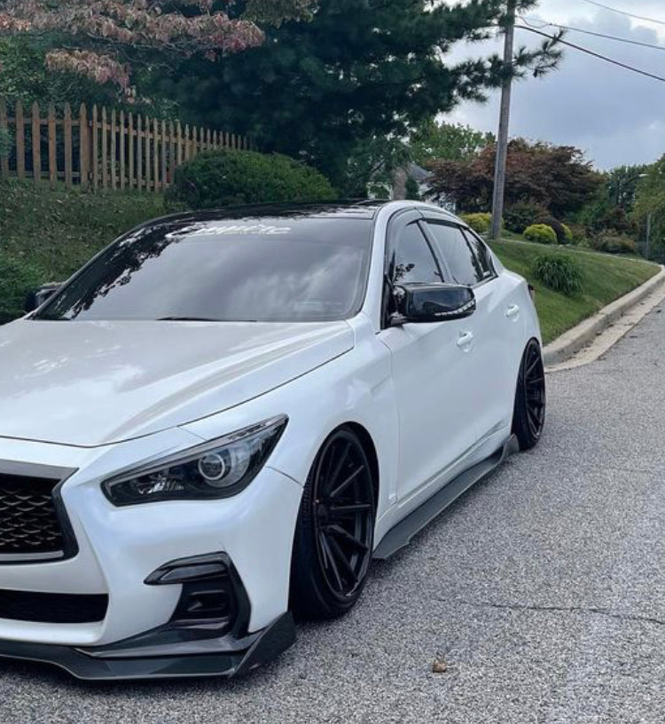 Infiniti Q50 Honeycomb Carbon Fiber Side Skirts