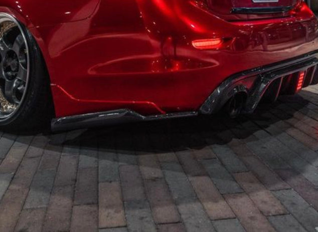 Infiniti Q50 Honeycomb Carbon Fiber rear extensions