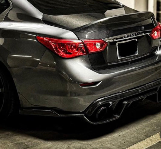 Infiniti Q50 Honeycomb Carbon Fiber rear extensions