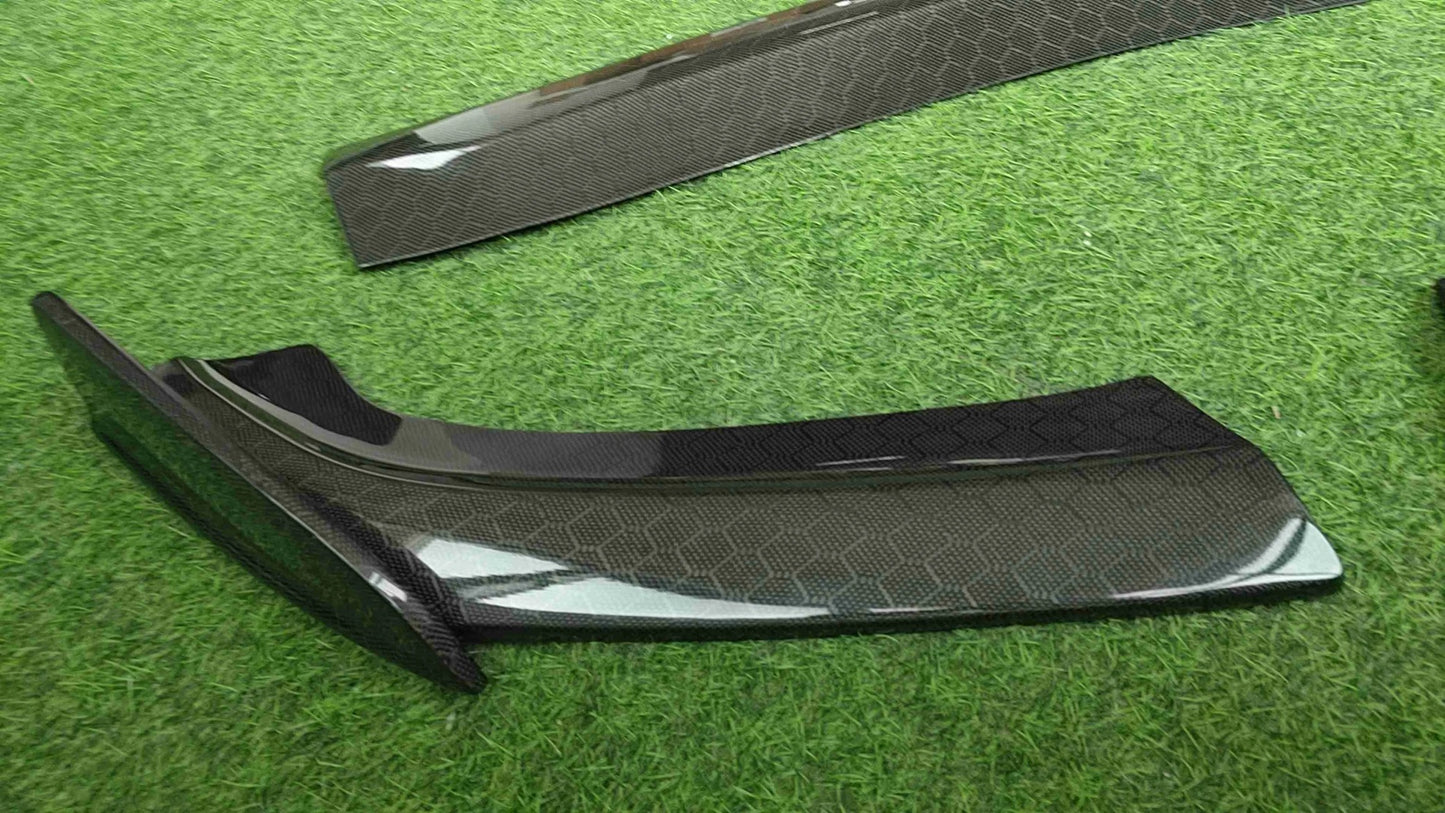 Infiniti Q60 Honeycomb Carbon Fiber Front Lip (3 Piece)