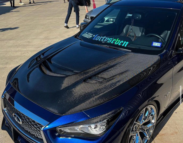 Infiniti Q50 Carbon Fiber V-style Hood