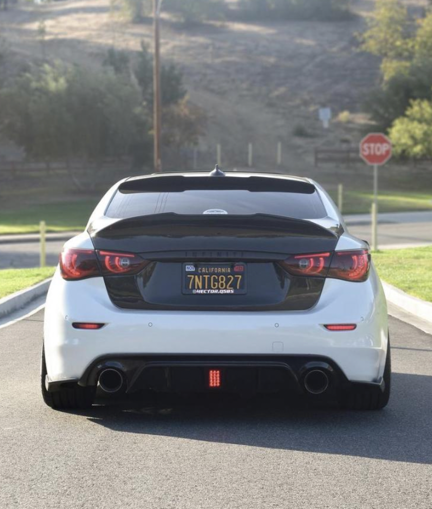 Infiniti Q50 Honeycomb Carbon FIber Diffuser with Brake Light (2014-2017)