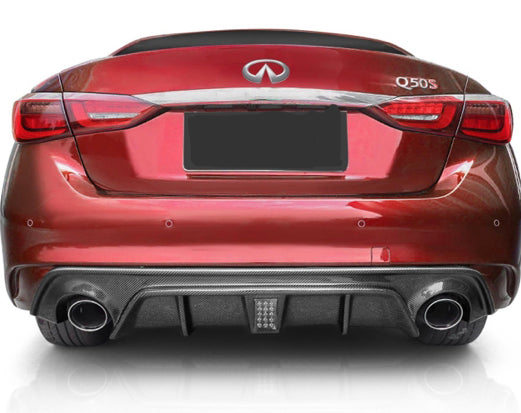 Infiniti Q50 Carbon Fiber Diffuser with Brake Light (2018+)