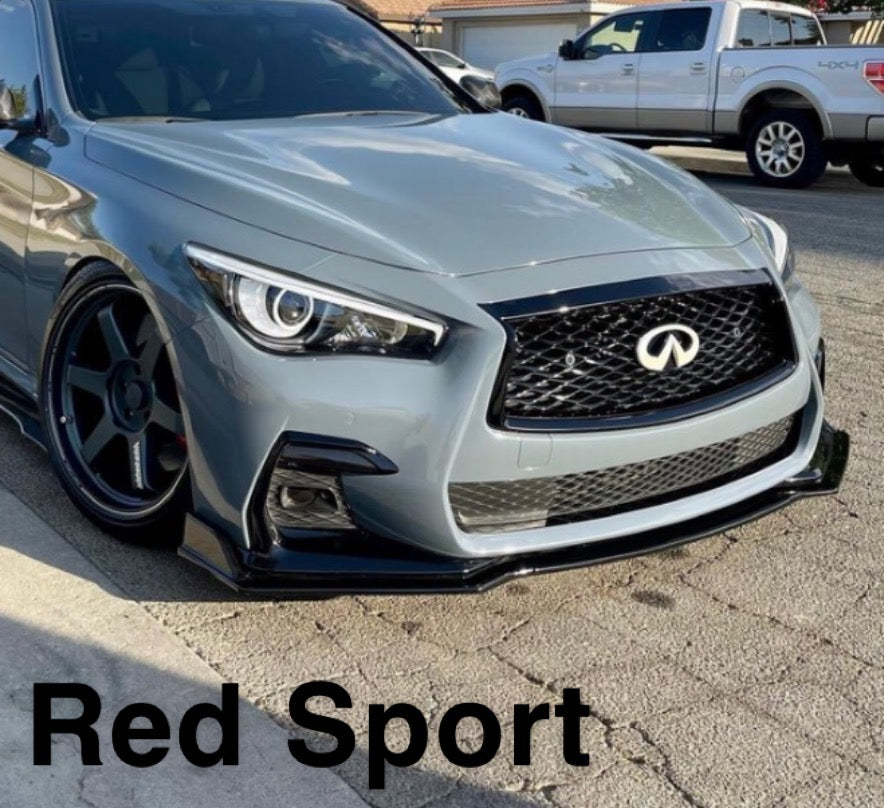 Infiniti Q50 Three Piece Front Lip 2018+