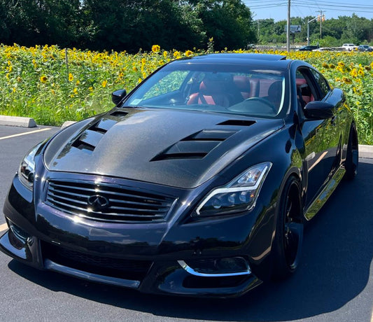 Infiniti G37 Coupe Carbon Fiber Vented Hood