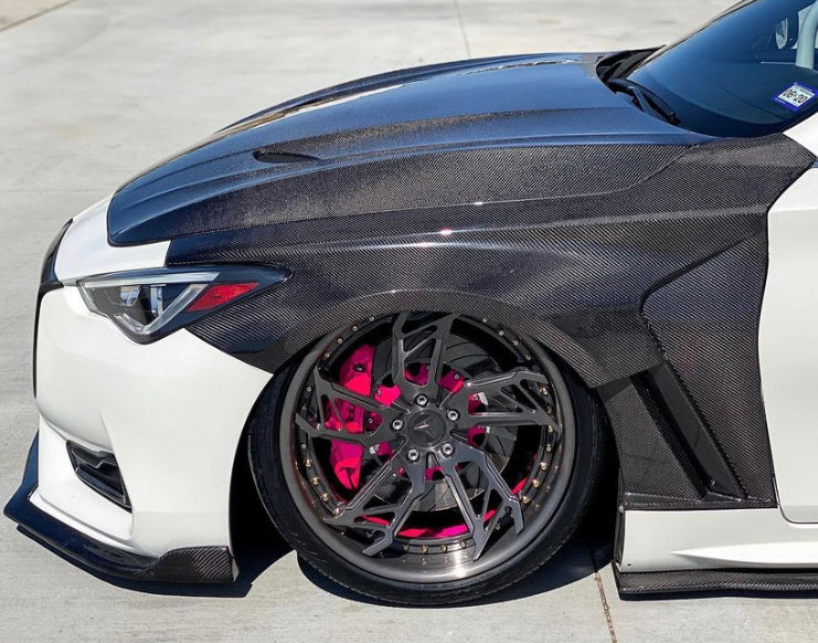 Infiniti Q60 Carbon Fiber Vented Fenders