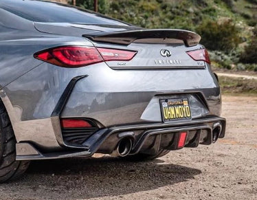 Infiniti Q60 Carbon Fiber Rear Diffuser With Brake Light