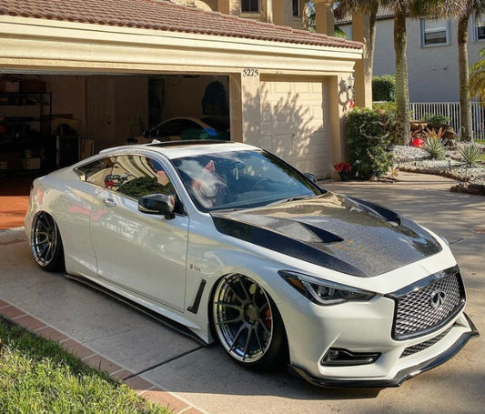 Infiniti Q60 Carbon Fiber Huge Vented hood
