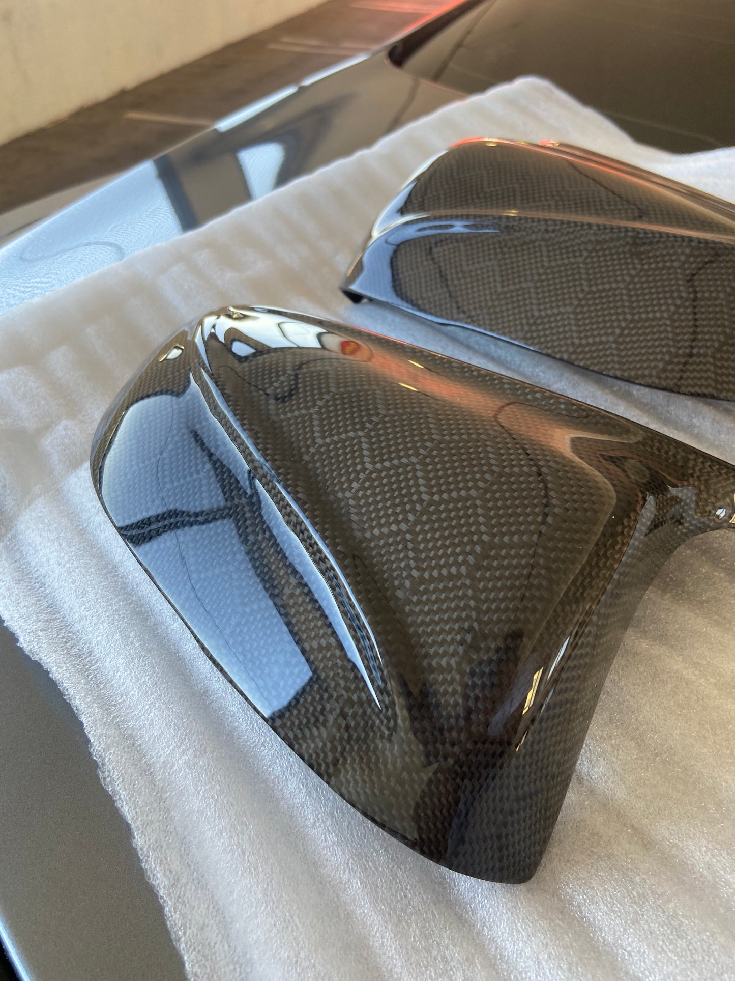 Infiniti Q50/Q60 Honeycomb Carbon Fiber Mirror Caps (Version 2)