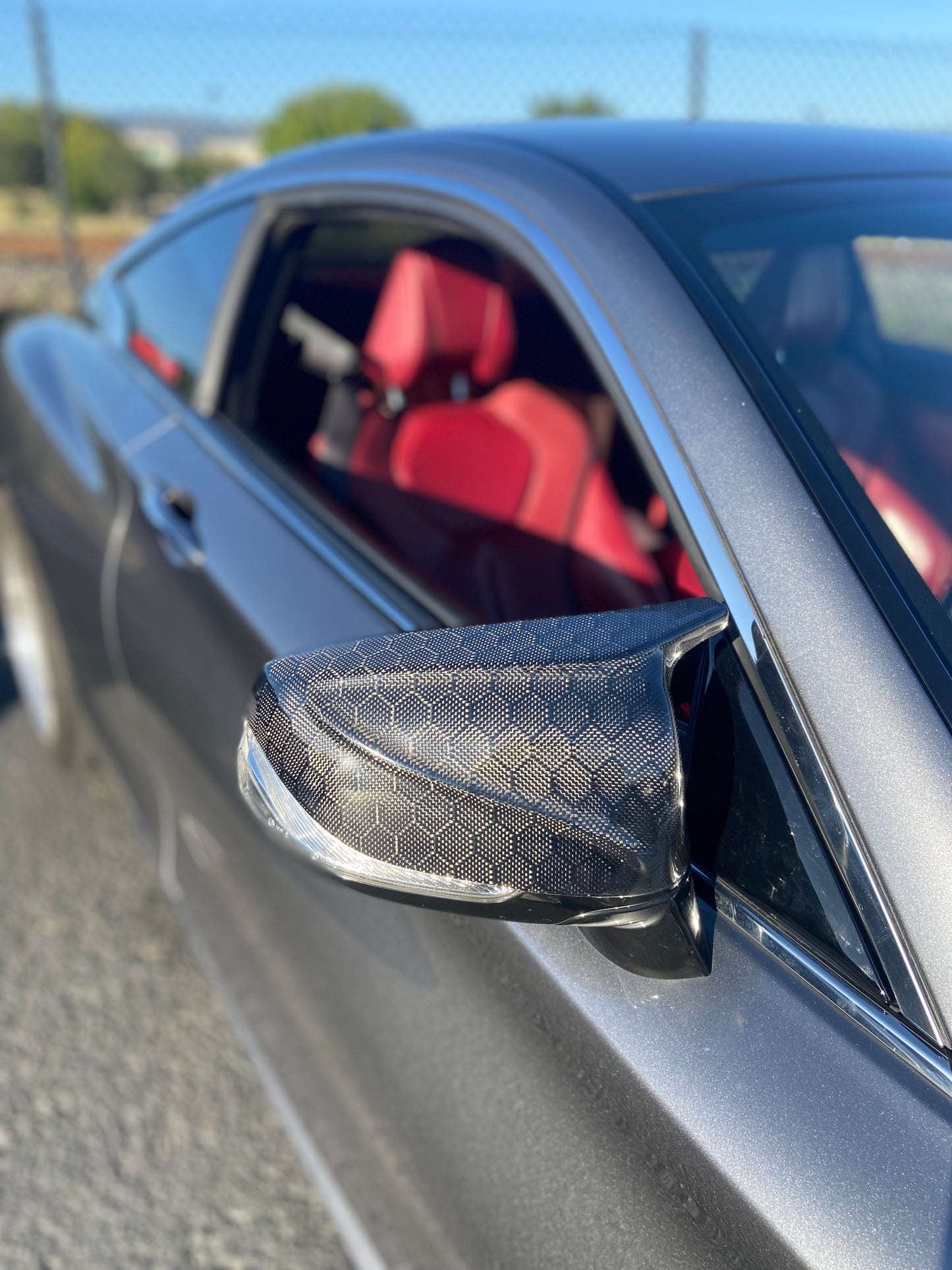 Infiniti Q50/Q60 Honeycomb Carbon Fiber Mirror Caps (Version 2)