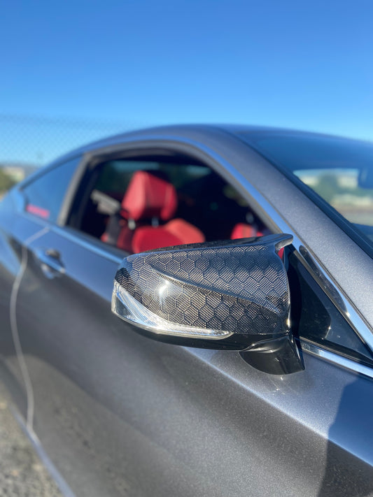Infiniti Q50/Q60 Honeycomb Carbon Fiber Mirror Caps (Version 2)
