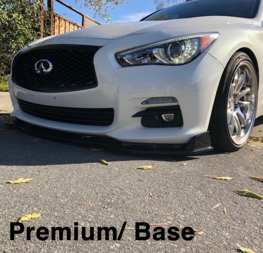 Front Bumper Lip Spoiler Splitter For 2014-2017 Infiniti Q50 Sport Gloss Black Front Bumper Lip Spoiler Splitter For 2014-2017 Infiniti Q50 Sport Gloss Black